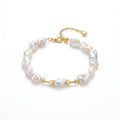 The August Dance | 18K Gold Plated Baroque Pearl Bracelet
