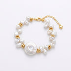 Midnight De Versailles | 18K Gold Plated Baroque Pearl Bracelet