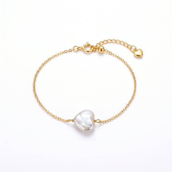 The Unspoken | 14K Gold Filled Baroque Pearl Bracelet