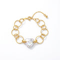 The Ripples | 18K Gold Plated Baroque Pearl Bracelet