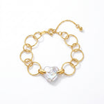 The Ripples | 18K Gold Plated Baroque Pearl Bracelet