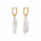 Liquid Starlight | 18K Gold Plated Baroque Pearl Earrings