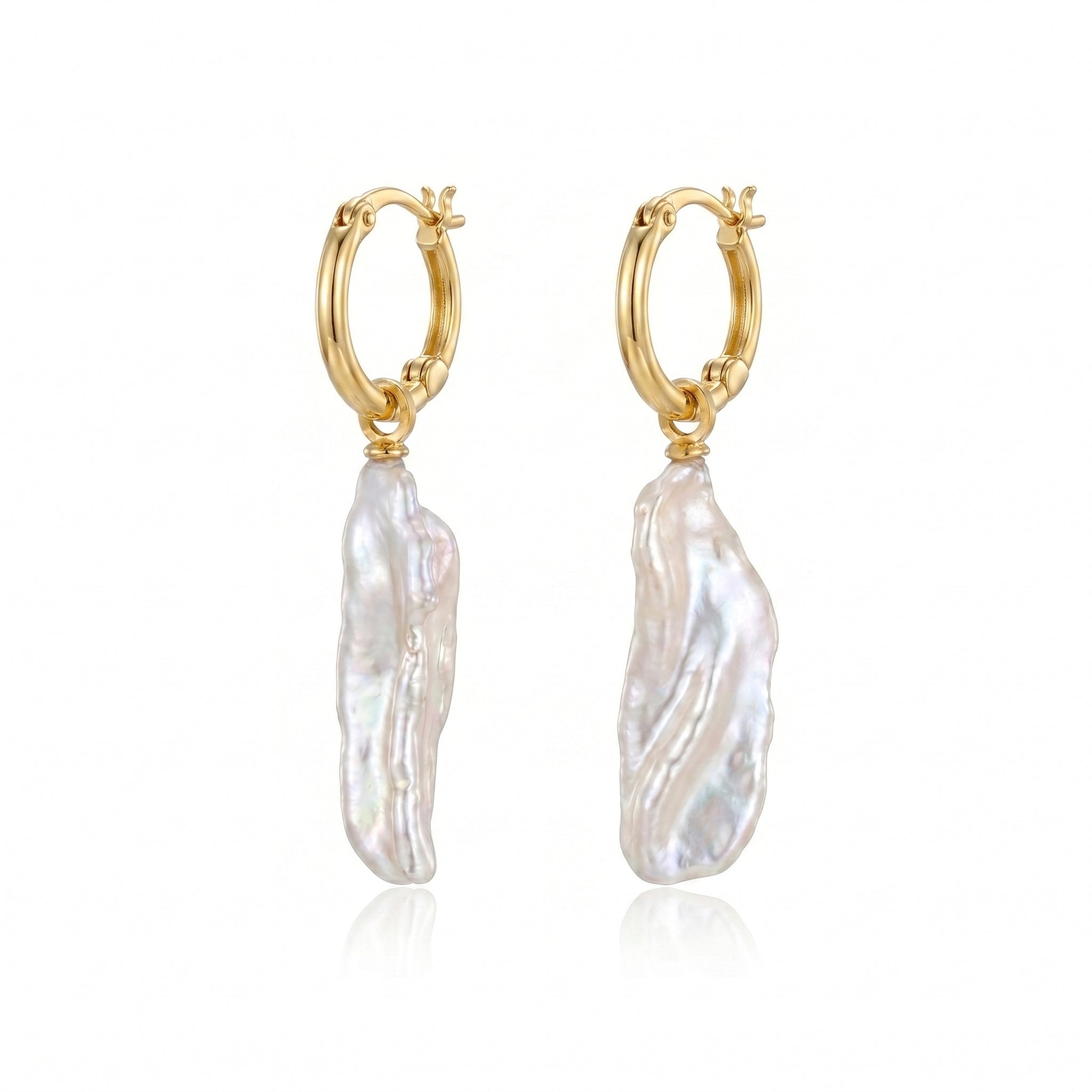 Liquid Starlight | 18K Gold Plated Baroque Pearl Earrings
