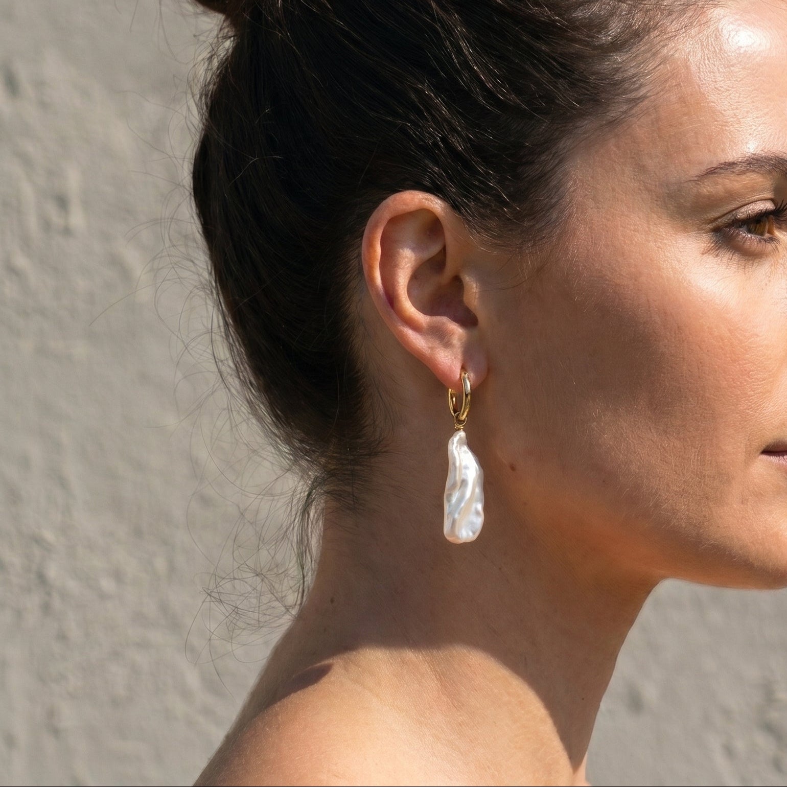 Liquid Starlight | 18K Gold Plated Baroque Pearl Earrings