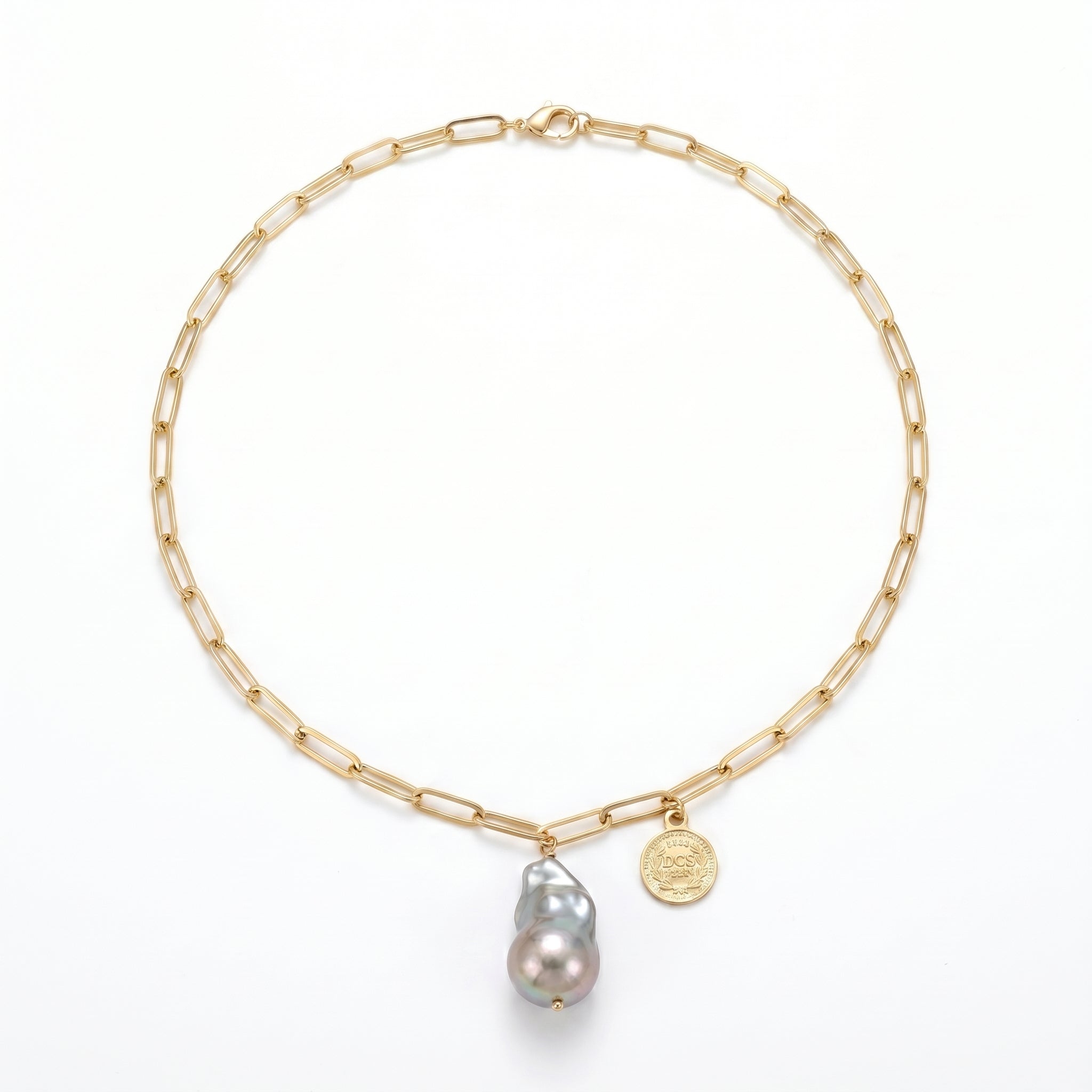 Tears of the Nebula | 14K Gold Filled Baroque Pearl Necklace