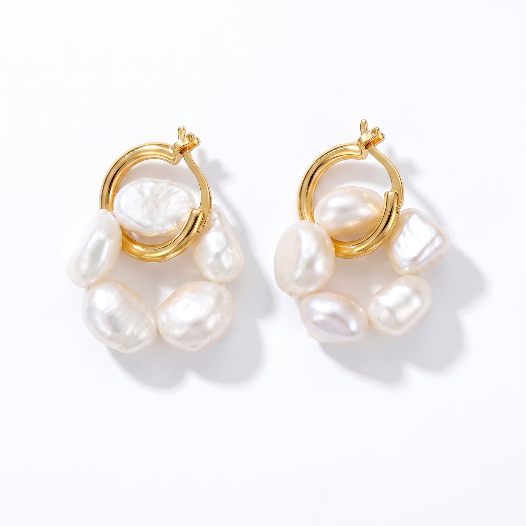 Solstice | 18K Gold Plated Baroque Pearl Earrings