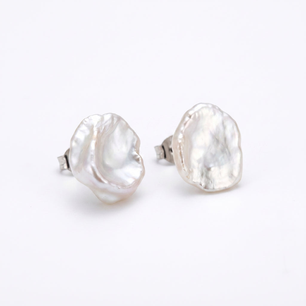 Awakening | 925 Sterling Silver Baroque Pearl Earrings