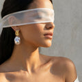 The Selene Drop | 18K Gold Plated Baroque Pearl Earrings