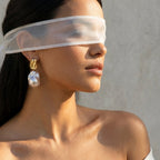 The Selene Drop | 18K Gold Plated Baroque Pearl Earrings