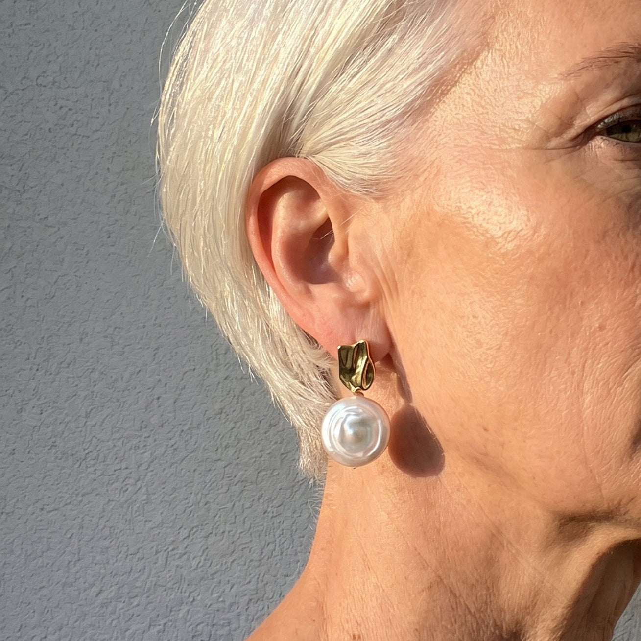 Orbit of Venus | 18K Gold Plated Baroque Pearl Earrings