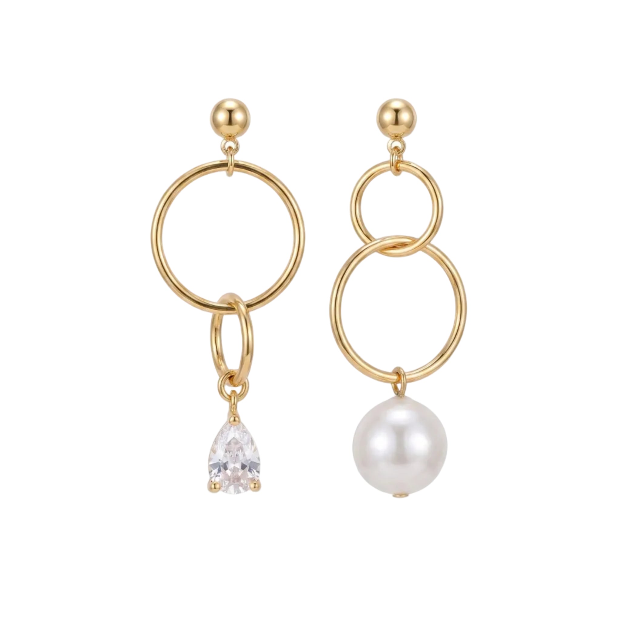 The Gilded Tear | 18K Gold Plated Baroque Pearl Earrings