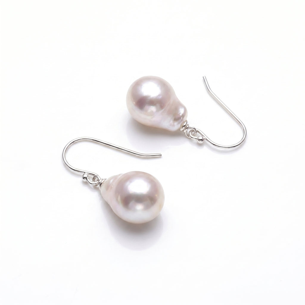 Tide Pool | 925 Sterling Silver Baroque Pearl Earrings
