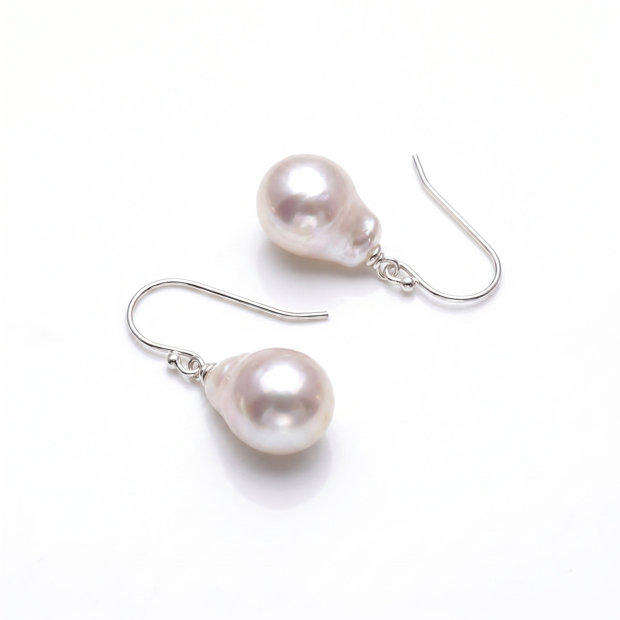 Tide Pool | 925 Sterling Silver Baroque Pearl Earrings