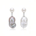 The Forgotten Muse | 925 Sterling Silver Baroque Pearl Earrings