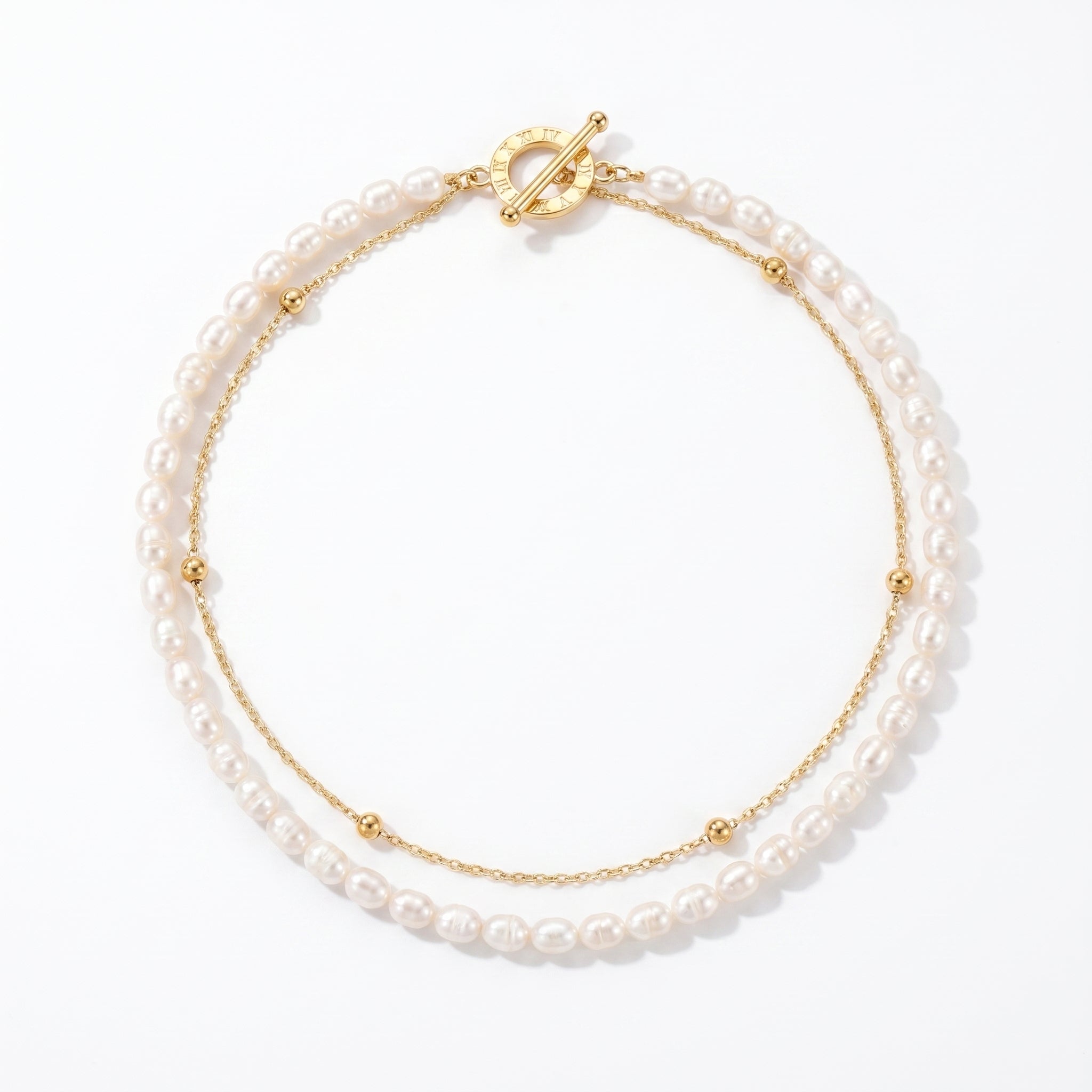 Runaway Princess | Two Layer Baroque Pearl 14K Gold Filled Necklace