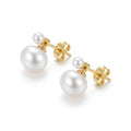 The Tide Whisper | 925 Sterling Silver with Gold Filled Pearl Earrings