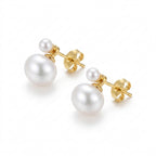 The Tide Whisper | 925 Sterling Silver with Gold Filled Pearl Earrings