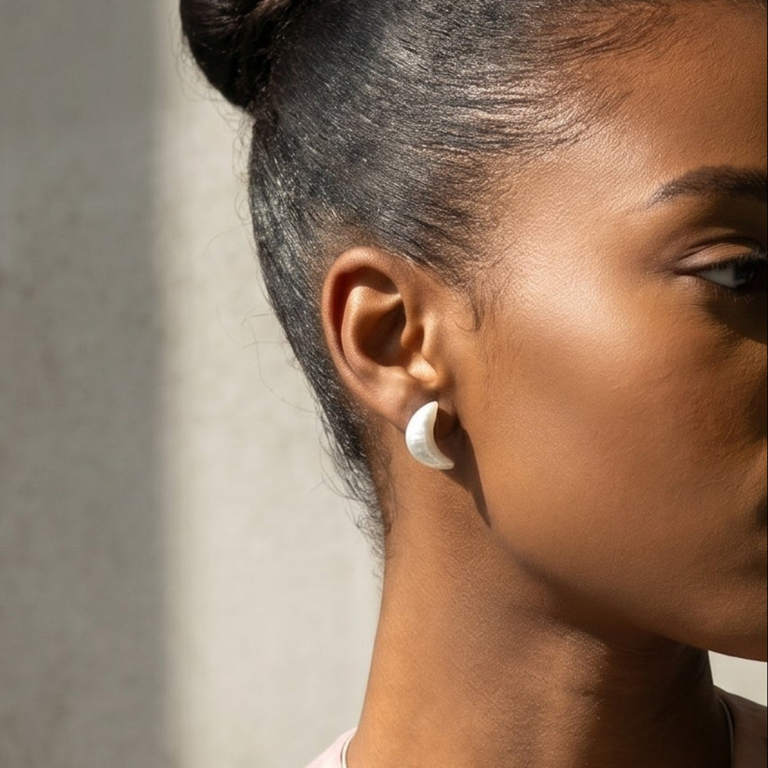 The Two Moons | 925 Sterling Silver Baroque Pearl Earrings