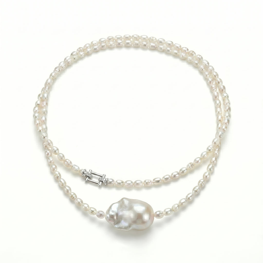 A Royal Secret | Layers wear Baroque Pearl Necklace